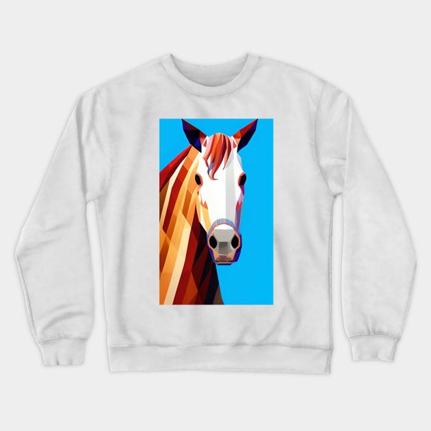 Painted Horse Digital Artwork Crewneck Sweatshirt by ShopSunday